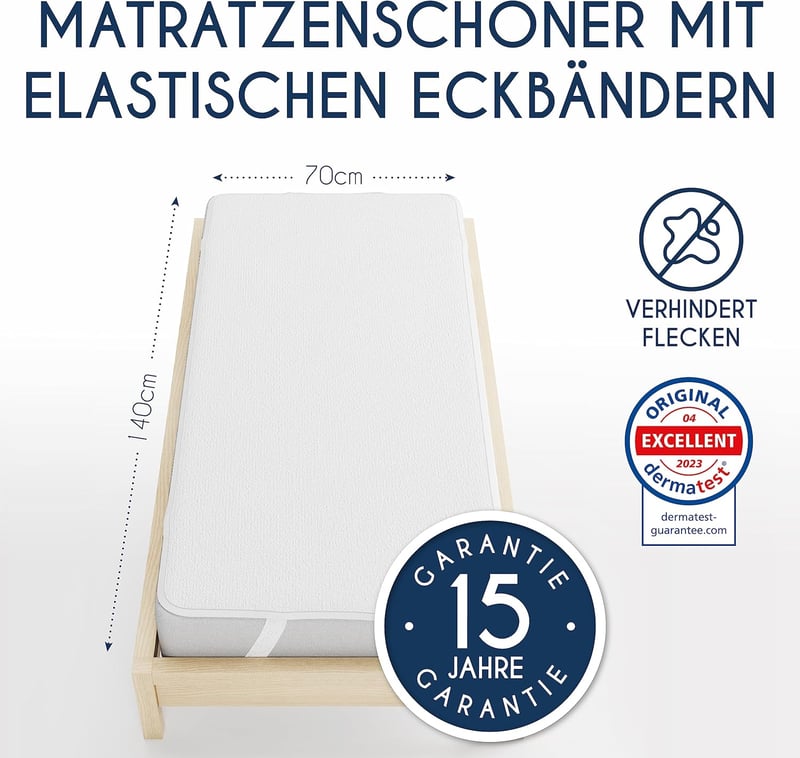 Dreamzie Vízhatlan Matracvédő 70x140 cm Babaágyhoz 2 db Oeko-Tex Szertifikált