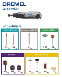 Unealtă multifuncțională cu acumulator Dremel Lite 7760, 3,6V, 15 accesorii, 8000-25000 RPM - Sculptare, Gravare, Șlefuire, Lustruire, Curățare 3