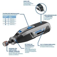 Unealtă multifuncțională cu acumulator Dremel Lite 7760, 3,6V, 15 accesorii, 8000-25000 RPM - Sculptare, Gravare, Șlefuire, Lustruire, Curățare 2