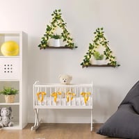 Dremisland 2 db Makramé Fali Polc LED Szalaggal Boho Stílusban 6