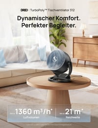 Tichý stolný ventilátor Dreo 25 dB, 30 cm, 3 rýchlosti, dosah prúdenia vzduchu 21 m, turbocirkulátor s naklápaním 120°, prenosný ventilátor do spálne 2