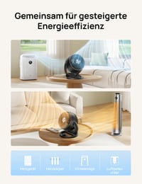 Tichý stolný ventilátor Dreo 25 dB, 30 cm, 3 rýchlosti, dosah prúdenia vzduchu 21 m, turbocirkulátor s naklápaním 120°, prenosný ventilátor do spálne 7