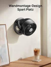 Tichý stolný ventilátor Dreo 25 dB, 30 cm, 3 rýchlosti, dosah prúdenia vzduchu 21 m, turbocirkulátor s naklápaním 120°, prenosný ventilátor do spálne 8