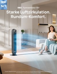 Tichý stojanový ventilátor DREO 307, dosah 10 m, 8 rýchlostí, 4 režimy, 90° oscilácia, 8-hodinový časovač, LED displej, diaľkové ovládanie, čierny 3