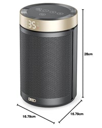 Keramický teplovzdušný ventilátor Dreo Atom 316, 1500 W, termostat, 12-hodinový časovač – zlatý 8