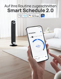 Inteligentný stĺpový ventilátor DREO Cruiser Pro T2S, 106 cm, tichý chod 25 dB, 9 rýchlostí, 4 režimy, oscilácia 90°, 12-hodinový časovač, diaľkové ovládanie, hlasové ovládanie, čierny 7
