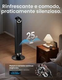 DREO Cruiser Pro T2S okos toronyventillátor - fekete - 106 cm, 90° oszcilláció, 9 fokozat 2