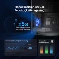 Inteligentný zvlhčovač vzduchu Dreo DR-HHM003S, teplá/studená para, 6 l – strieborný 3
