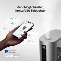 Inteligentný zvlhčovač vzduchu Dreo DR-HHM003S, teplá/studená para, 6 l – strieborný 5