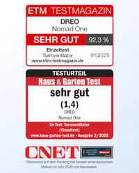 Stĺpový ventilátor DREO Nomad One, tichý, 90° oscilácia, 4 rýchlosti, 4 režimy, 8-hodinový časovač, s diaľkovým ovládaním, 92 cm, čierny 2