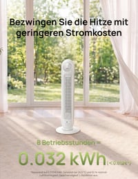 Stĺpový ventilátor DREO Nomad One, tichý, 90° oscilácia, 4 rýchlosti, 4 režimy, 8-hodinový časovač, s diaľkovým ovládaním, 92 cm, čierny 9