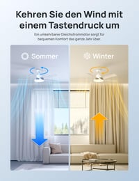 Inteligentný stropný ventilátor DREO so svetlom, 132 cm, 12 rýchlostí, 3 režimy, plynulé stmievanie LED svetla, tichý jednosmerný motor (DC), 12-hodinový časovač, diaľkové ovládanie/aplikácia/Alexa, biely 6