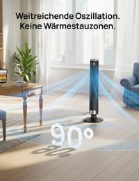 DREO Smart Állítható Magasságú Oszlopventilátor, 102-114 cm, DC Motor, 9 Fokozat, 4 Mód, 90° Oszcilláció, 20dB Csendes, 12H Timer, Google/Alexa 7