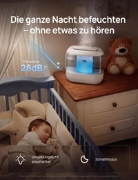 Ultrazvukový zvlhčovač vzduchu Dreo s difuzérom olejov a nočným svetlom, 4 l, 36 hodín 5