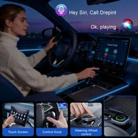Drepint 3 v 1 bezdrôtový CarPlay a Android Auto adaptér, s funkciou AirPlay, Plug and Play, kompatibilný s iPhone iOS 10+ a Android 11+ 5