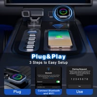 Drepint 3 v 1 bezdrôtový CarPlay a Android Auto adaptér, s funkciou AirPlay, Plug and Play, kompatibilný s iPhone iOS 10+ a Android 11+ 4