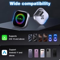 Drepint 3 v 1 bezdrôtový CarPlay a Android Auto adaptér, s funkciou AirPlay, Plug and Play, kompatibilný s iPhone iOS 10+ a Android 11+ 7