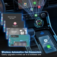Drepint 3 v 1 bezdrôtový CarPlay a Android Auto adaptér, s funkciou AirPlay, Plug and Play, kompatibilný s iPhone iOS 10+ a Android 11+ 2