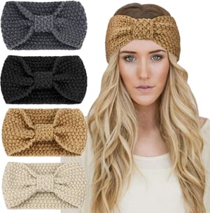 Pletená turbanová čelenka DRESHOW – 4 ks