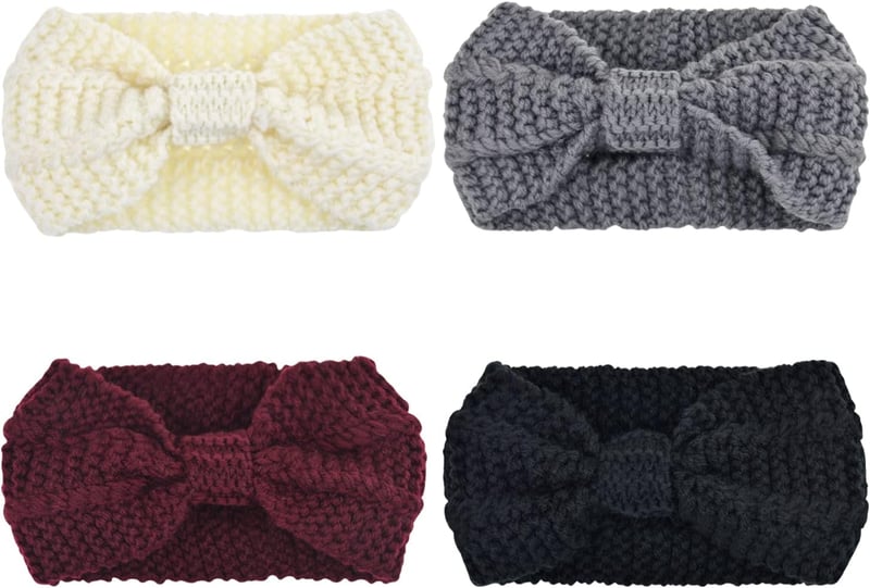 DRESHOW Boho Fejpánt Szett 10 db, Nyomott Mintás Hajpánt Lányoknak, Csomózott Rugalmas Fejkötő