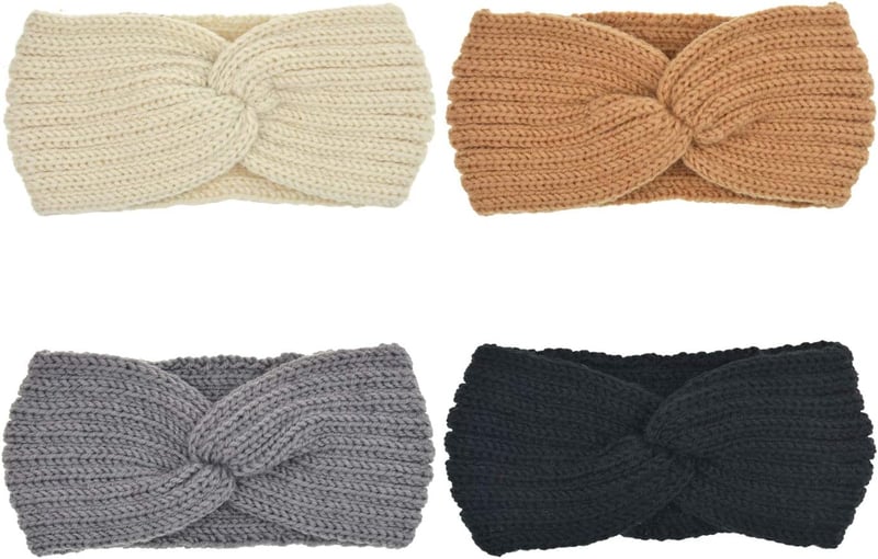DRESHOW Boho Fejpánt Szett 10db, Nyomott Mintás Hajpánt Lányoknak, Csomózott Rugalmas Fejkötő
