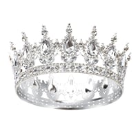 DRESHOW Kristály Barokk Tiara Korona Női Esküvői Fejdísz Strasszos 1