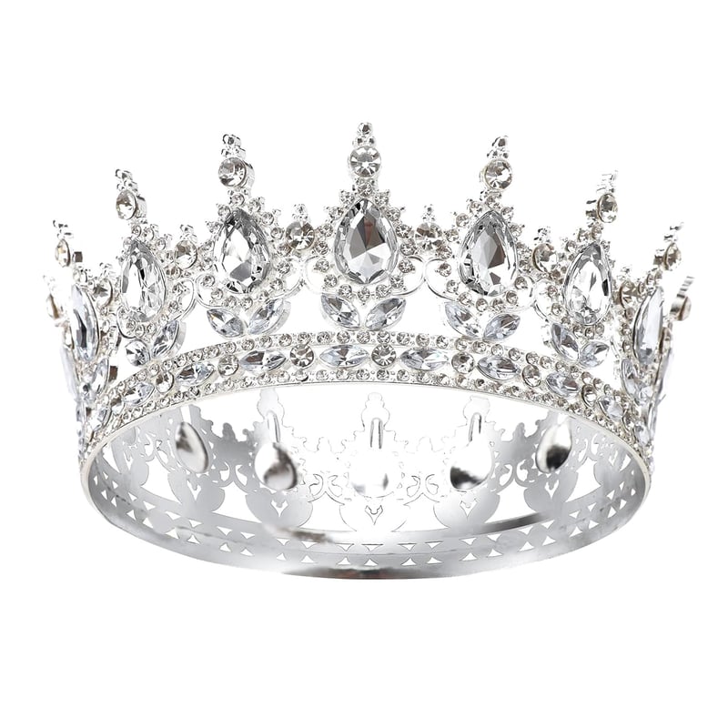 DRESHOW Kristály Barokk Tiara Korona Női Esküvői Fejdísz Strasszos