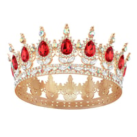 DRESHOW Kristály Barokk Tiara Korona Női Esküvői Fejdísz Strasszos Hercegnő 1