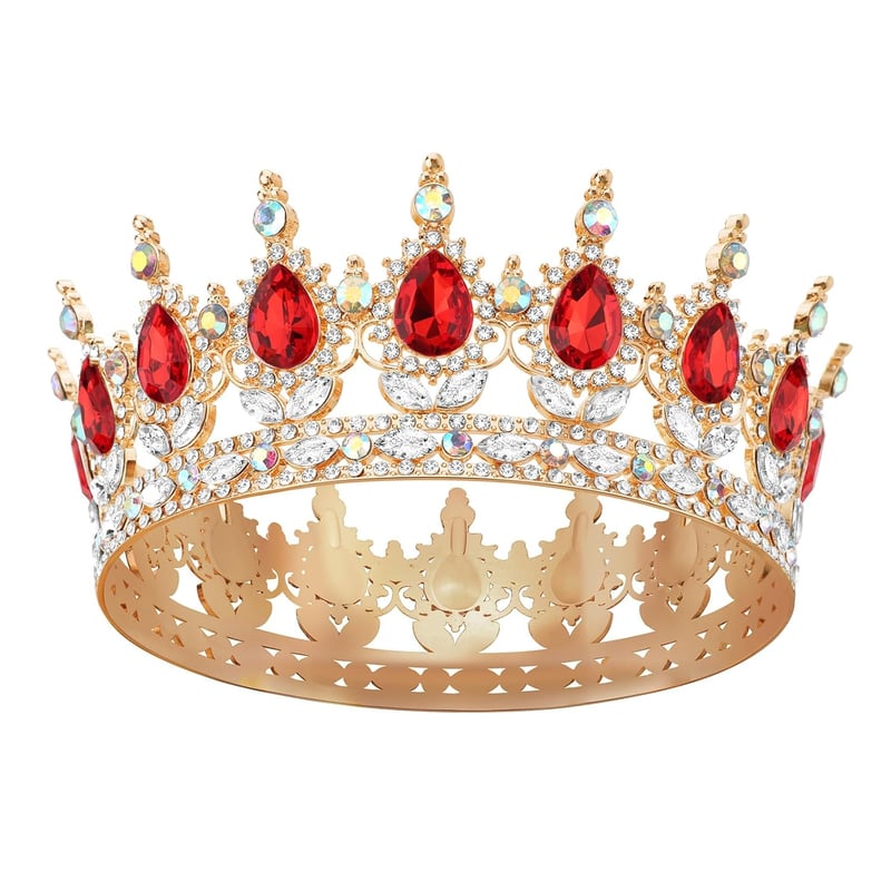 DRESHOW Kristály Barokk Tiara Korona Női Esküvői Fejdísz Strasszos Hercegnő