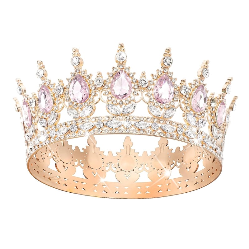 DRESHOW Kristály Barokk Tiara Korona Női Esküvői Fejdísz Strasszos Hercegnő