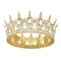 DRESHOW Kristály Barokk Tiara Korona Női Esküvői Fejdísz Strasszos Hercegnő 1