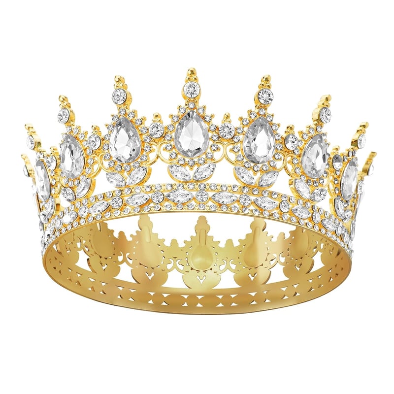 DRESHOW Kristály Barokk Tiara Korona Női Esküvői Fejdísz Strasszos Hercegnő