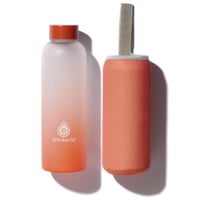 sklenená fľaša drinkerie z borosilikátového skla - oranžová - 500 ml 1