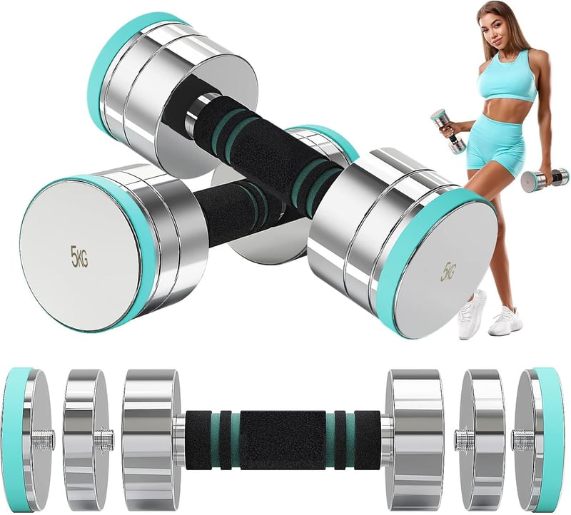 Dripex állítható acél súlyzó szett habszivacs fogantyúval - 5 kg × 2 db