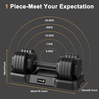 Dripex állítható súlyzó készlet csúszásmentes fogantyúval és tárolóval 24.5 kg 3
