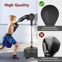 Dripex Állítható talpas ütőlabda gyorsasági speed ball fekete box reflex tréning felnőtteknek és gyerekeknek otthonra és terembe 3