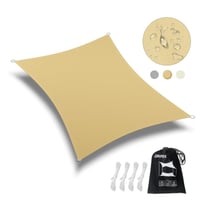 Tieniaca plachta Dripex s 95 % UV ochranou, nepremokavá, 4x5 m – piesková 2