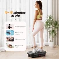 Dripex Vibrációs talapzat otthoni izomtréninghez 99 fokozat 5 program Bluetooth hangszóró LCD kijelző fekete 3