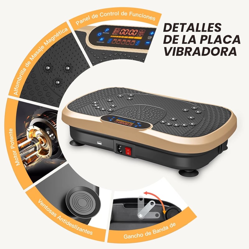 Dripex Vibrációs Tréning Platform 99 Szinttel, Bluetooth Hangszoróval
