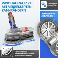 Dripl Mopovací nadstavec pre vysávače Dyson V7/V8/V10/V11/V15/Gen5, elektrický mop na podlahy, s odnímateľnou nádržkou na vodu, 6 umývateľnými mopmi a 1 nabíjačkou 4