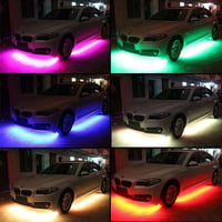DriSubt LED Alváz Világítás Szett 4 db (2x60+2x90 cm) - Bluetooth Applikációs Vezérlés, 64 Üzemmód, RGB 16 Millió Szín, IP68 Vízálló, Autó D 8