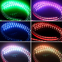 DriSubt LED Alváz Világítás Szett 4 db (2x60+2x90 cm) - Bluetooth Applikációs Vezérlés, 64 Üzemmód, RGB 16 Millió Szín, IP68 Vízálló, Autó D 2