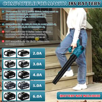DriSubt Makita 18V akkus lombfúvó 3 fokozatú 52 m/s kefe nélküli 9