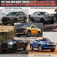 DriSubt Vízálló Pickup Autótakaró - Ford Ranger, Toyota Hilux, Nissan Navara Kompatibilis - Hidroszálas Pamut, Éjszakai Fénycsíkkal, Sofőrol 6