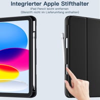Obal na iPad drivego (A16) 11. generácia 11 palcov 2025 / iPad 10. generácia 10,9 palcov 2022 – Ochranné puzdro čiernej farby 5