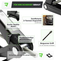 DriveUpTools 2 tonna hidraulikus autóemelő, 395 mm emelési magasság, vízálló táskával 5