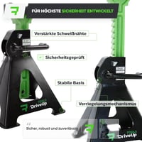 DriveUpTools 3 Tonna Autó Emelőállvány Pár - 280-420mm Emelési Magasság 5