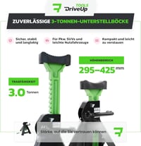 DriveUpTools 3 Tonna Autó Emelőállvány Pár - 280-420mm Emelési Magasság 2