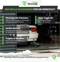 DriveUpTools hidraulikus emelő 2.5T 85-350mm emeléssel 2500kg terhelhetőség 6
