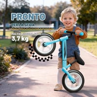 Detské odrážadlo Dromlag pre deti od 2 do 5 rokov, LED kolesá, nastaviteľné sedadlo a riadidlá, protišmyková guma, nosnosť 50 kg, modré 2